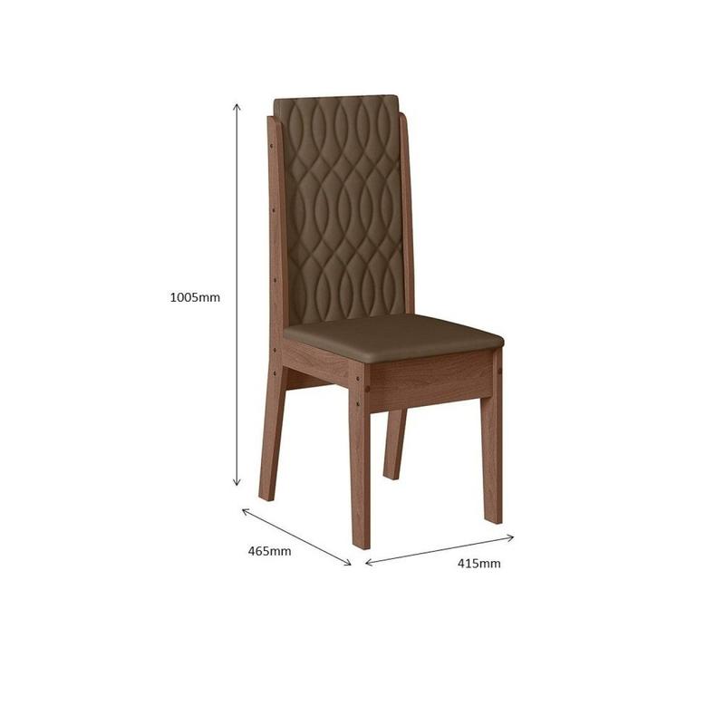 Conjunto Torre Lisboa 90x90cm com 4 Cadeiras - Celta Móveis - Mesa